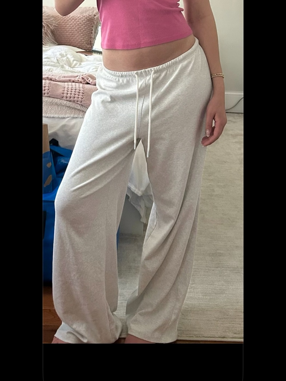 Aritzia Sunday Best Heathered Light Gray Lounge Pants